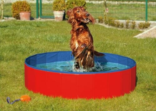 Karlie-Flamingo Skládací bazén pro psy modro/červený 160x30cm