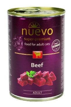 Nuevo Adult Beef - konzerva hovězí pro dospělé kočky 400 g