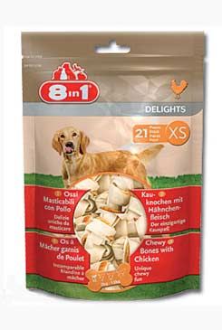 8in1 Delights bag žvýkací kosti box - velikost XS 252 g