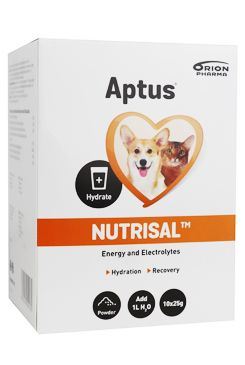 Aptus Nutrisal - doplňkové krmivo pro udržování rovnováhy tekutin v organismu psů a koček v prášku,10x25 g