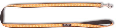 Vodítko pro psa nylonové - oranžové se vzorem pes - 2,5 x 150 cm