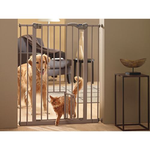 Dog Barrier Zábrana dveřní vnitřní s integrovanými dvířky - výška 107 cm