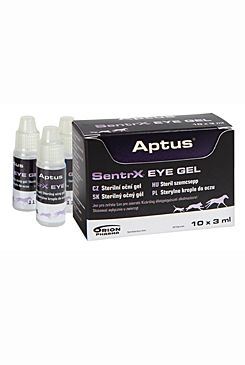 Aptus Sentrx Vet Eye Gel - sterilní oční gel při poranění oční rohovky pro domácí zvířata, 10x3 ml