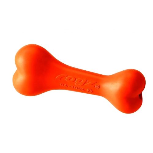 Hračka pro psy Rogz kost DaBones gumová oranžová