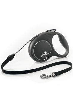Vodítko FLEXI Black Design M lanko 5m/20kg růžová NEW