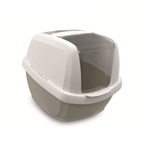 Krytý kočičí záchod komfort Argi - šedý - 49,5x62x47,5 cm