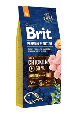 Brit Premium by Nature Dog Junior M 15kg
