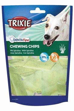 Trixie Dentafun Žvýkací chipsy z buvolí kůže se spirulou 50 g
