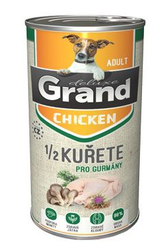 GRAND konz. deluxe pes kuřecí s 1/2 kuřete adult 1300g