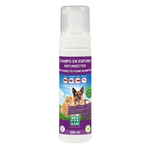 Menforsan Pěnový repelentní šampon s margózou pro psy a kočky 200 ml