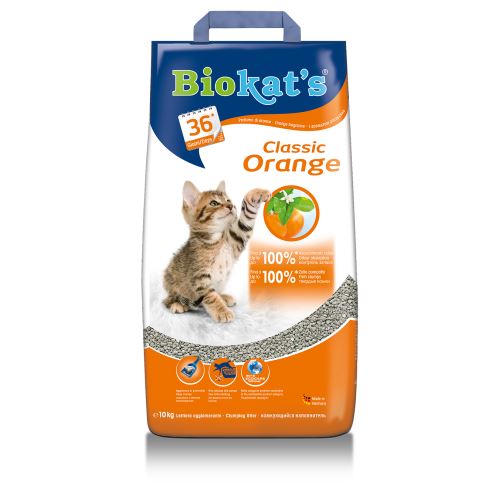 Gimpet Biokats Orange podestýlka hrudkující s vůní pomeranče, 10 kg