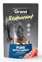 GRAND kaps. deluxe pes Restaur.  kuřecí, zel. 300g (3)