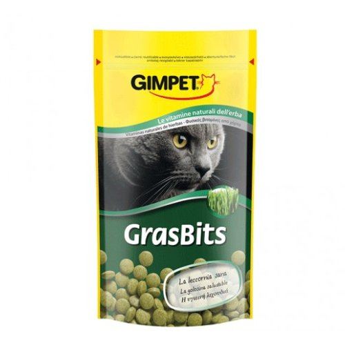 Gimpet Tablety GrasBits s kočičí trávou - doplněk stravy pro strávení chlupů 40 g