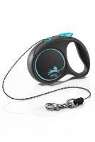 Vodítko FLEXI Black Design XS lanko 3m/8kg růžová NEW (3)