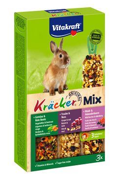 Kracker VITAKRAFT Rabbit Vegetables + Nuss + Fruit 3 ks