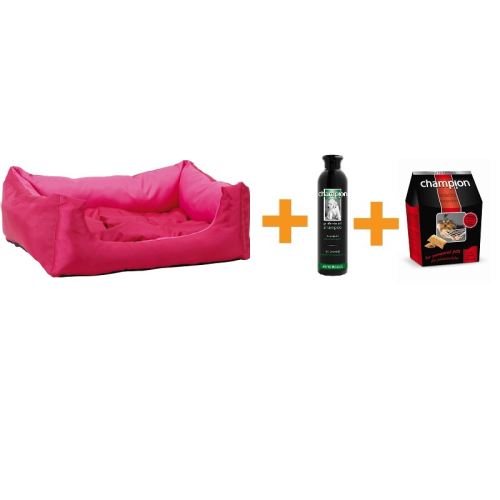 Pelech Argi - růžový - 40 cm + Champion šampon pro štěňata 250 ml + Champion Pamlsky pro psy s lecithinem 50 g