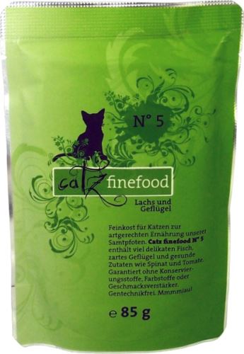 Catz Finefood No.5 Kapsička - losos & drůbež pro kočky 85 g