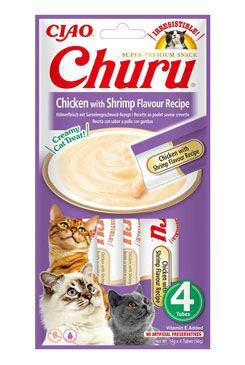 Churu Cat Tuna Recipe with Shrimp Flavour 4x14g