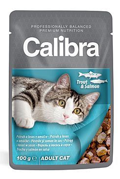 Calibra Cat kapsička pstruh a losos v omáčce 100 g
