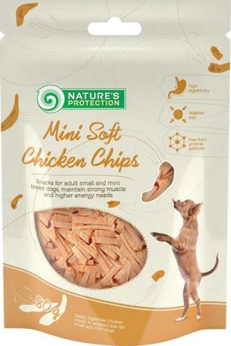 Nature's Protection Dog Snack Mini kurecí cipsy 80 g