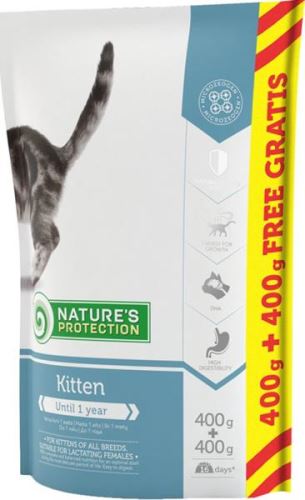 Nature's Protection Cat Dry Kitten 400 g + 400 g