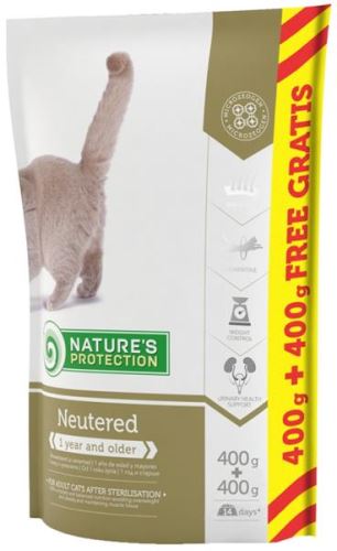 Nature's Protection Cat Dry Neutered 400 g + 400 g