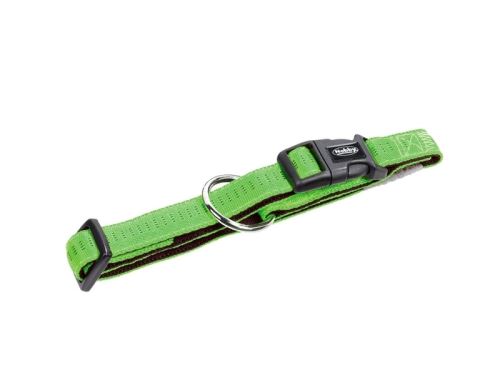 Obojek nylon soft Grip - sv. zelený Nobby 2,5 x 50-65 cm